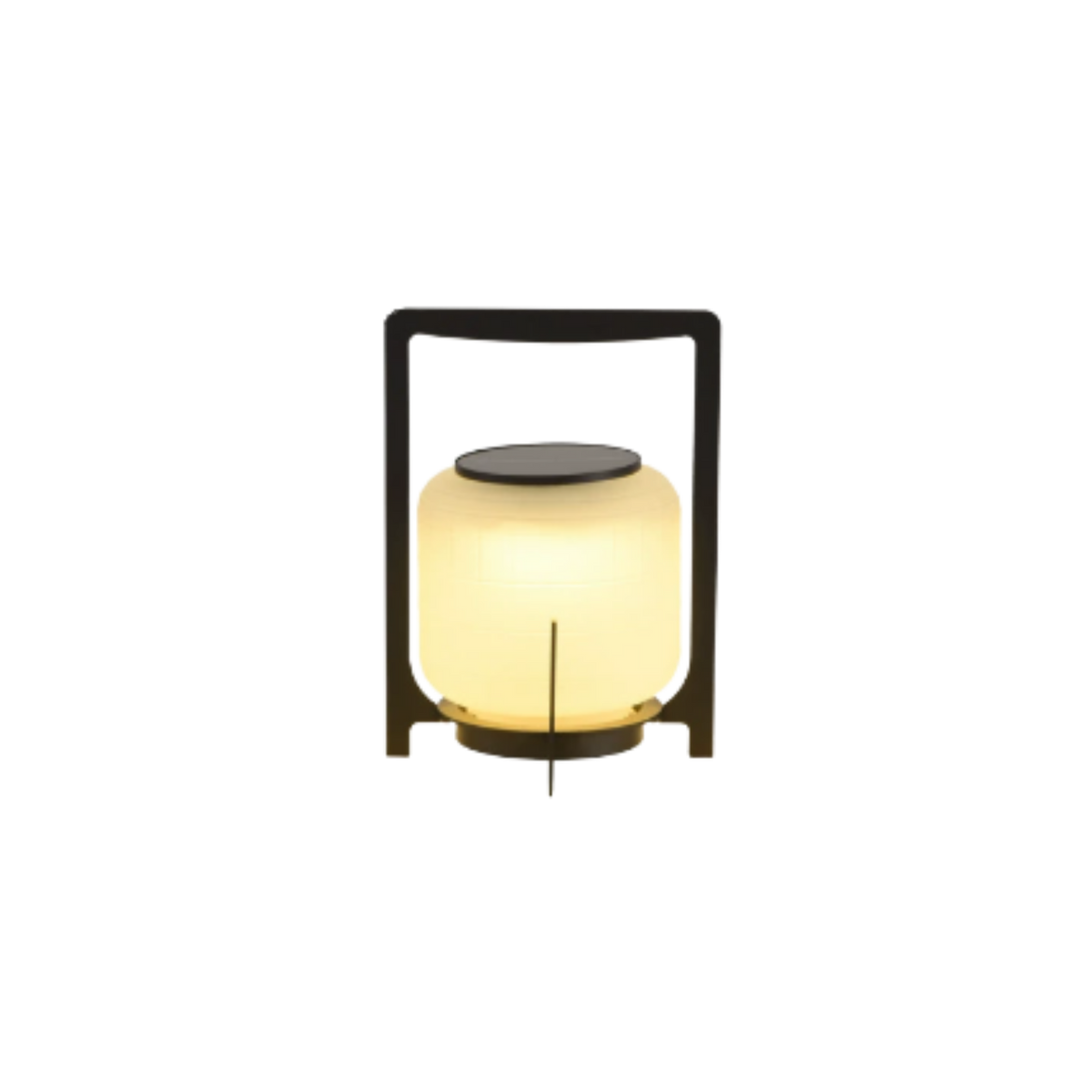 Black Solar LED Garden Lantern Freestanding Outdoor Patio Light