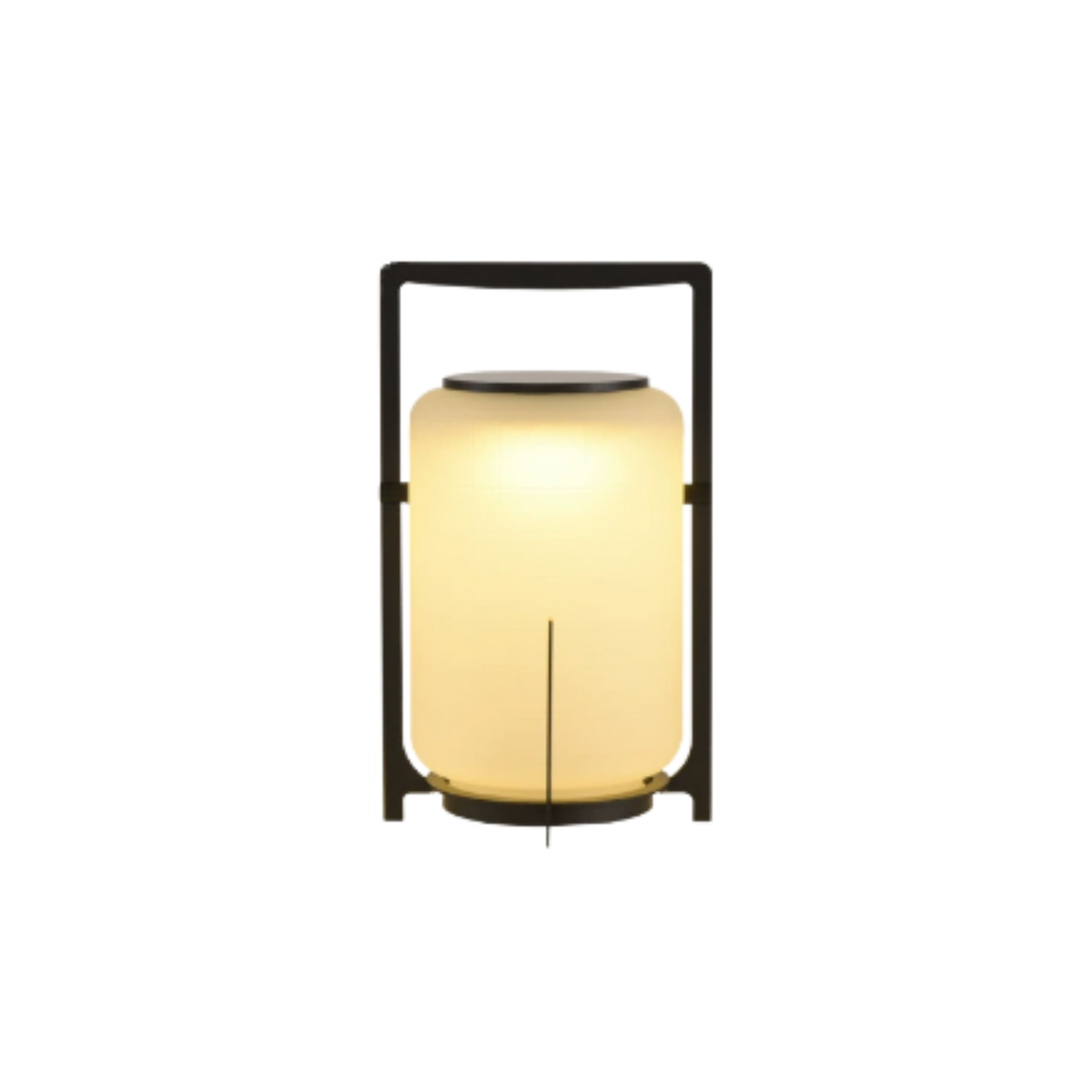 Black Solar LED Garden Lantern Freestanding Outdoor Patio Light