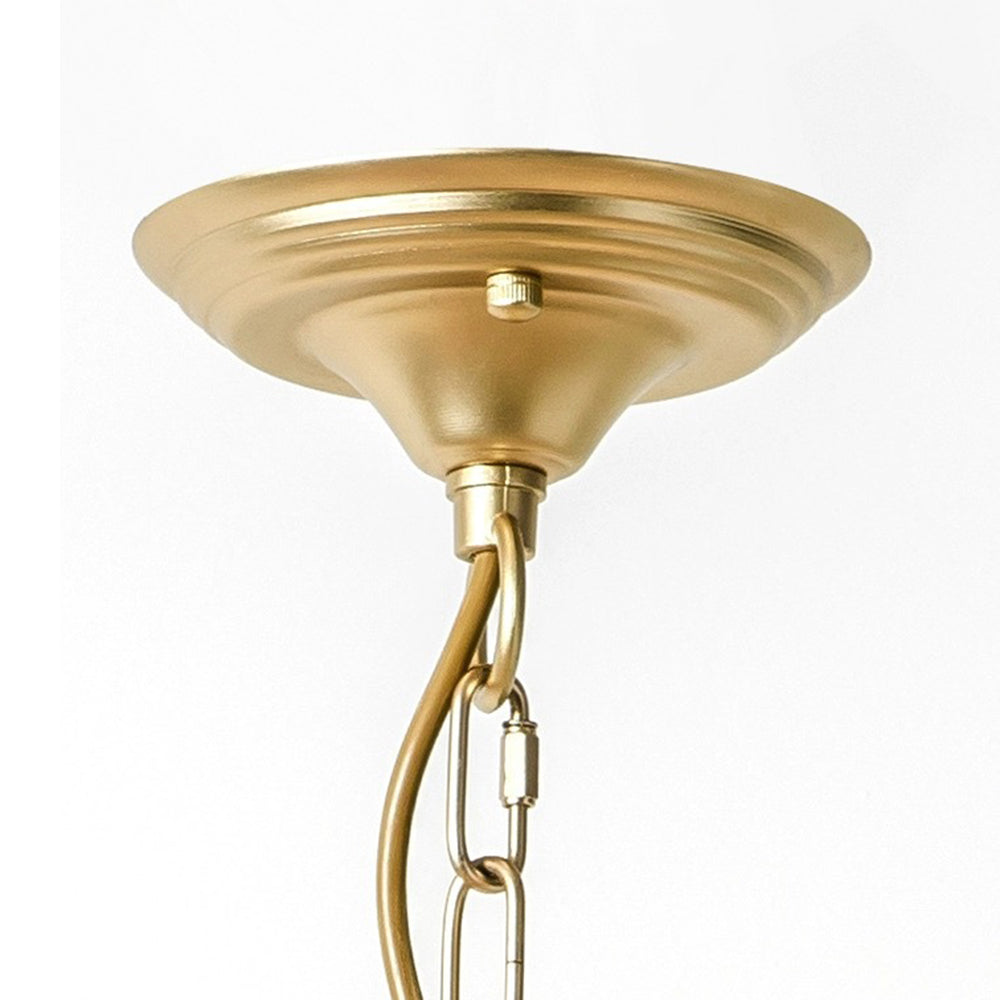 Cascading Crystal Branch Chandelier With Gold Frame