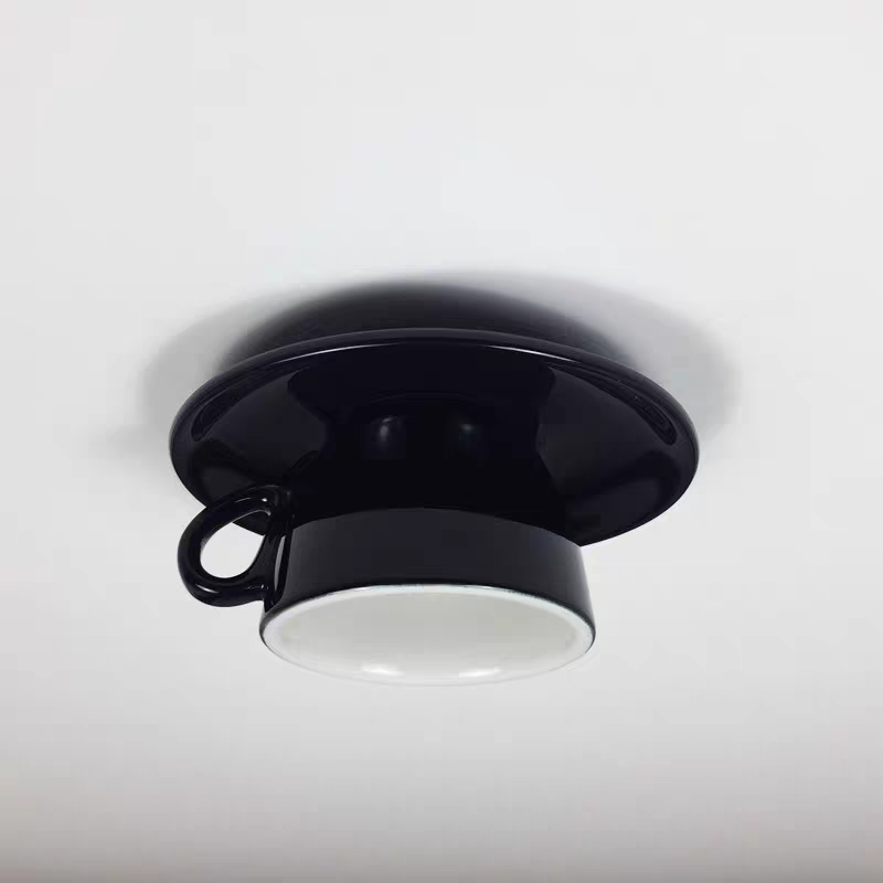 Ceramic Coffee Cup Flush Mount Ceiling Light Colourful