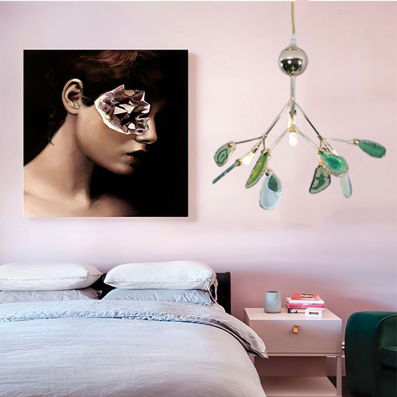 Colourful Slice Branch Chandelier Metal Ceiling Light