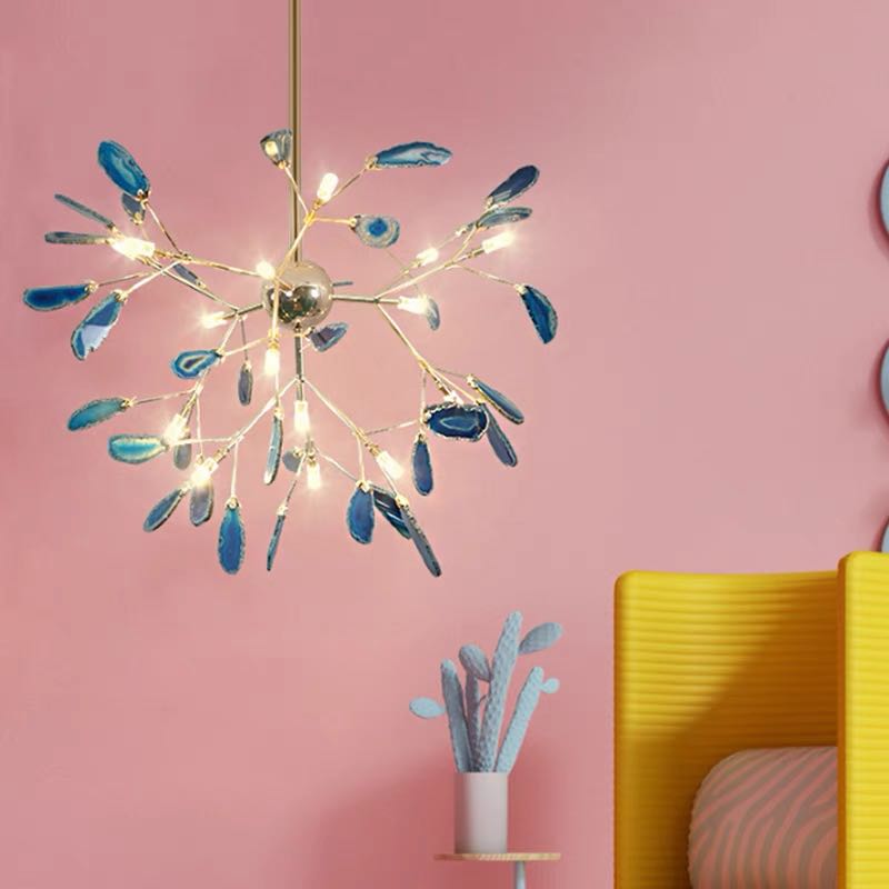 Colourful Slice Branch Chandelier Metal Ceiling Light