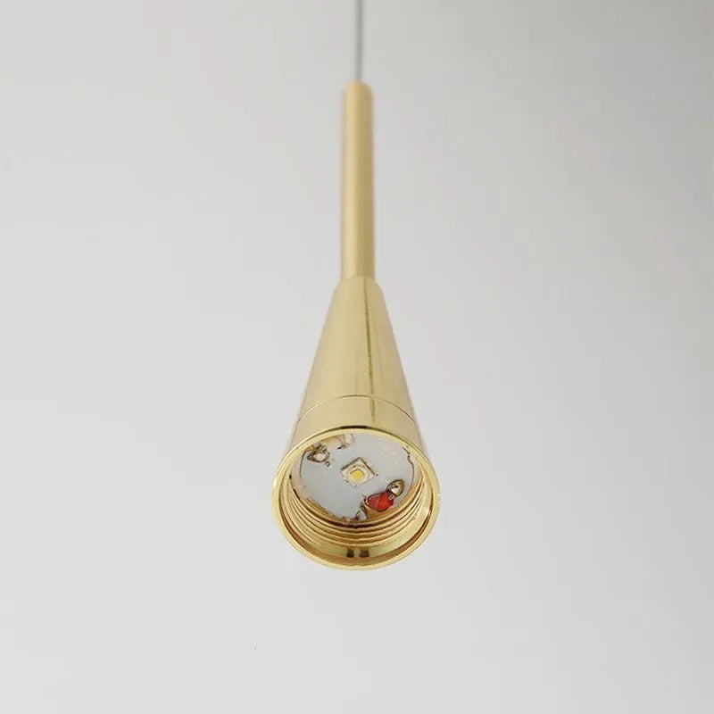 Gold Crystal Water Drop Pendant Light