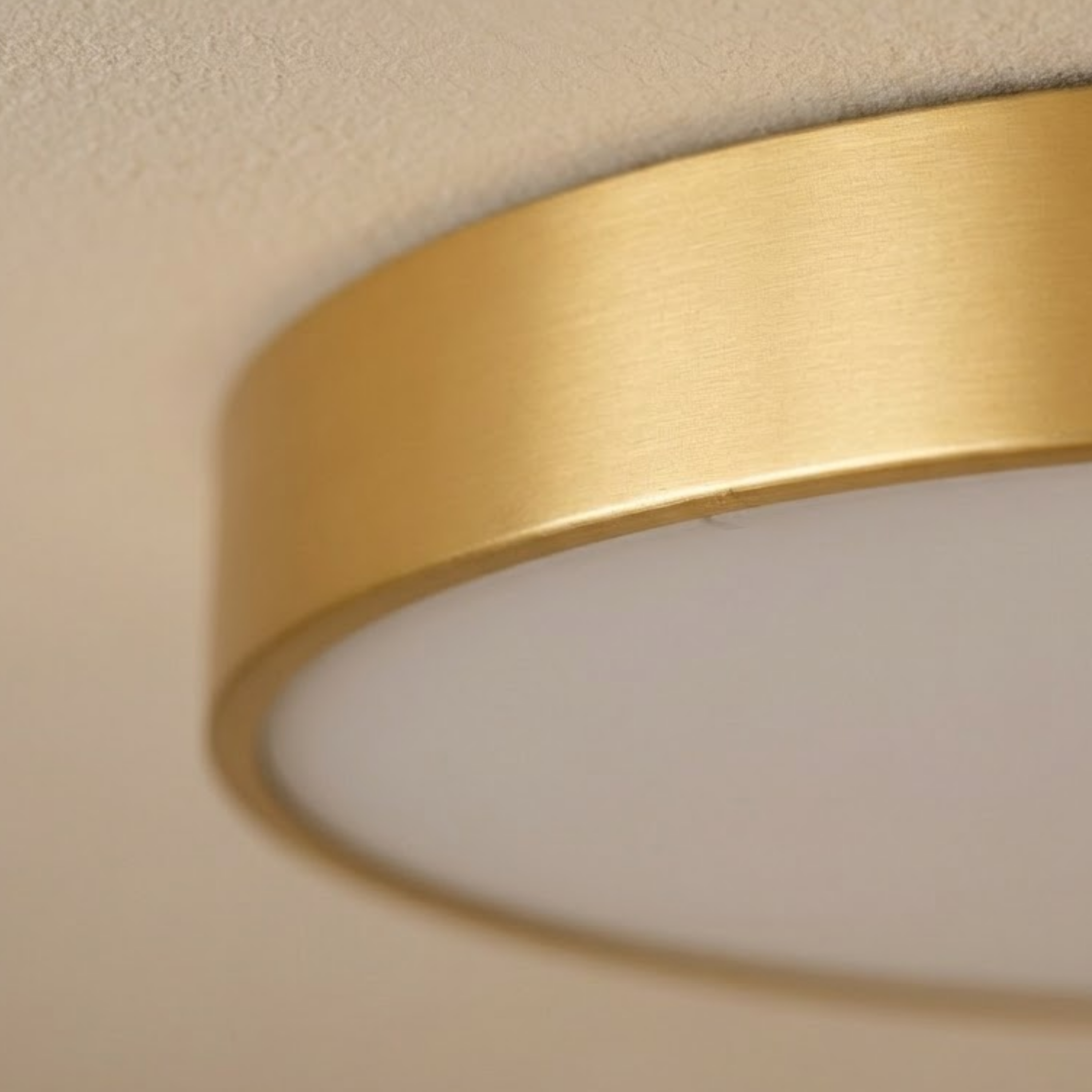 Gold Round Slim Profile LED Flush Mount Ceiling Light