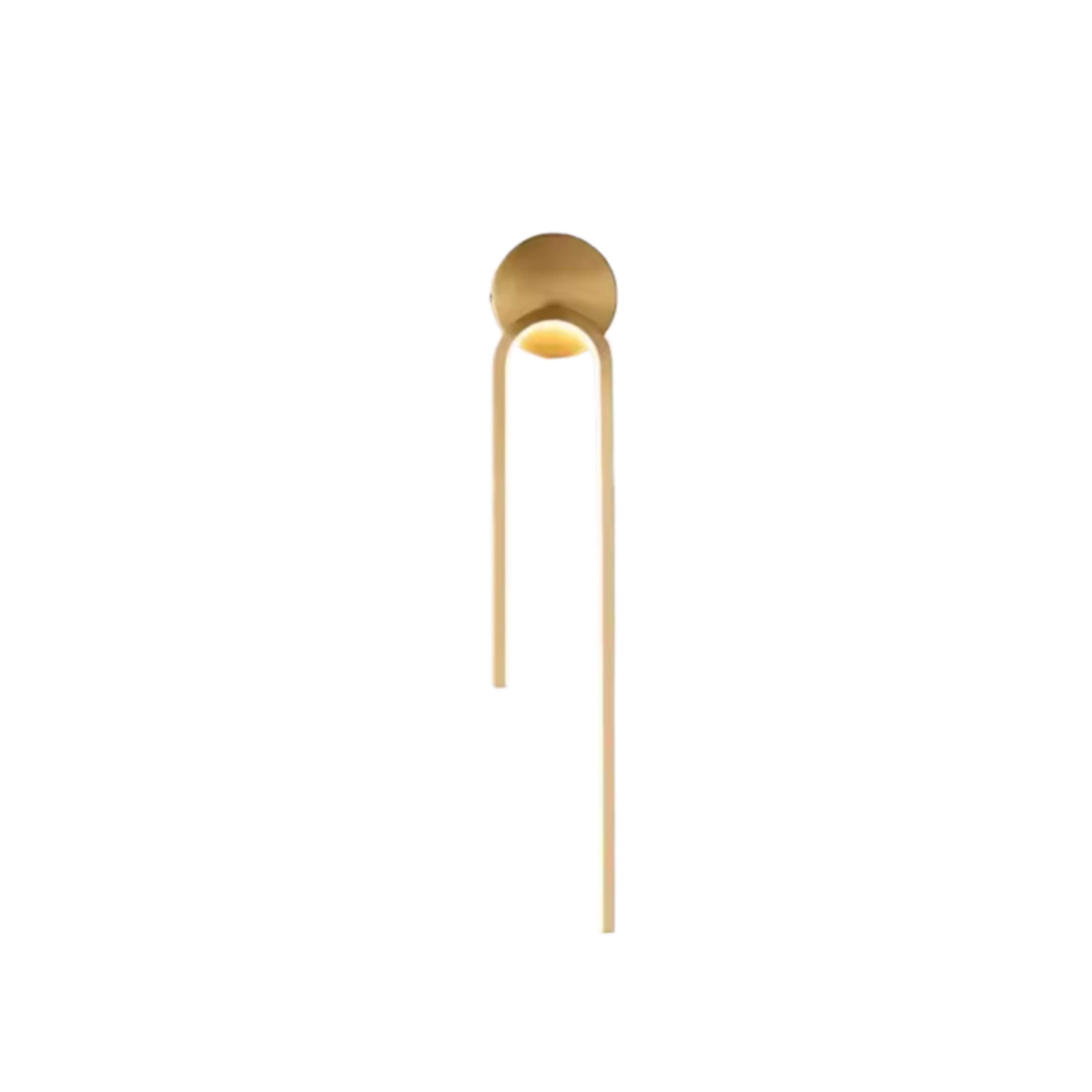 Gold Vertical Loop LED Wall Sconce Modern Indoor Wall Light