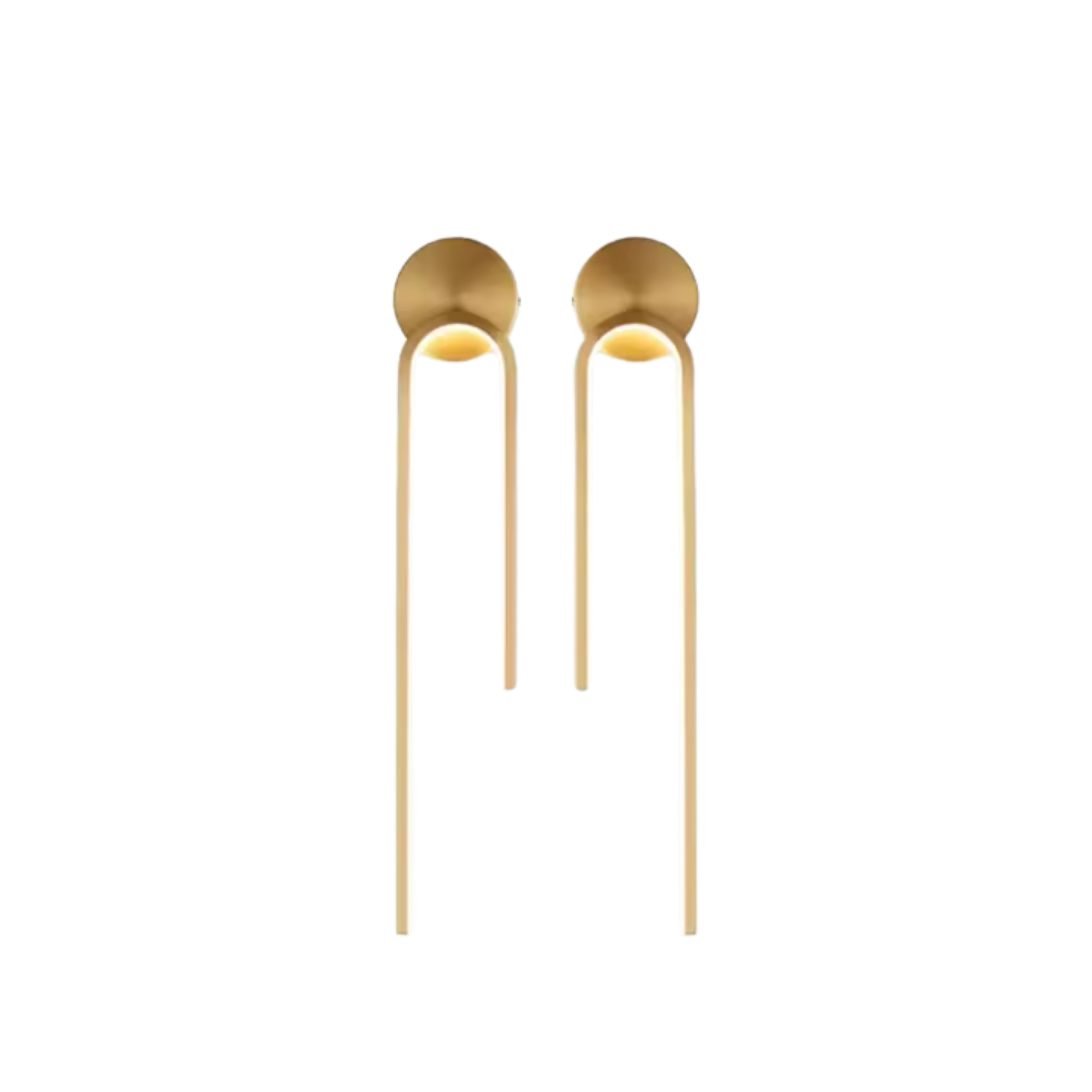 Gold Vertical Loop LED Wall Sconce Modern Indoor Wall Light
