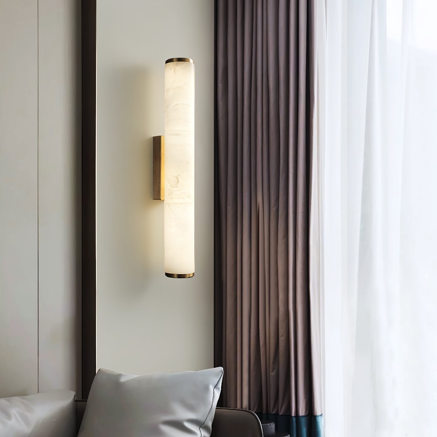 Marble Effect Resin Linear LED Wall Light Vanity Sconce