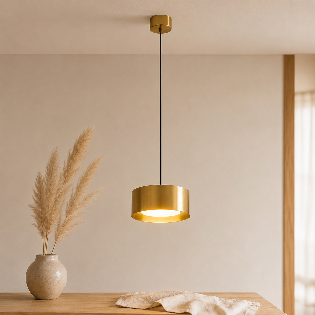 Minimalist Iron Compact Dome LED Pendant Light Kitchen Island Ceiling Light