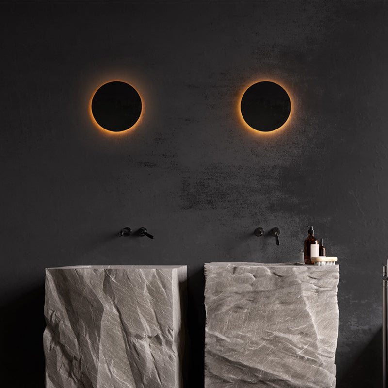 Minimalist Round And Square Outdoor Wall Light LED Black And White