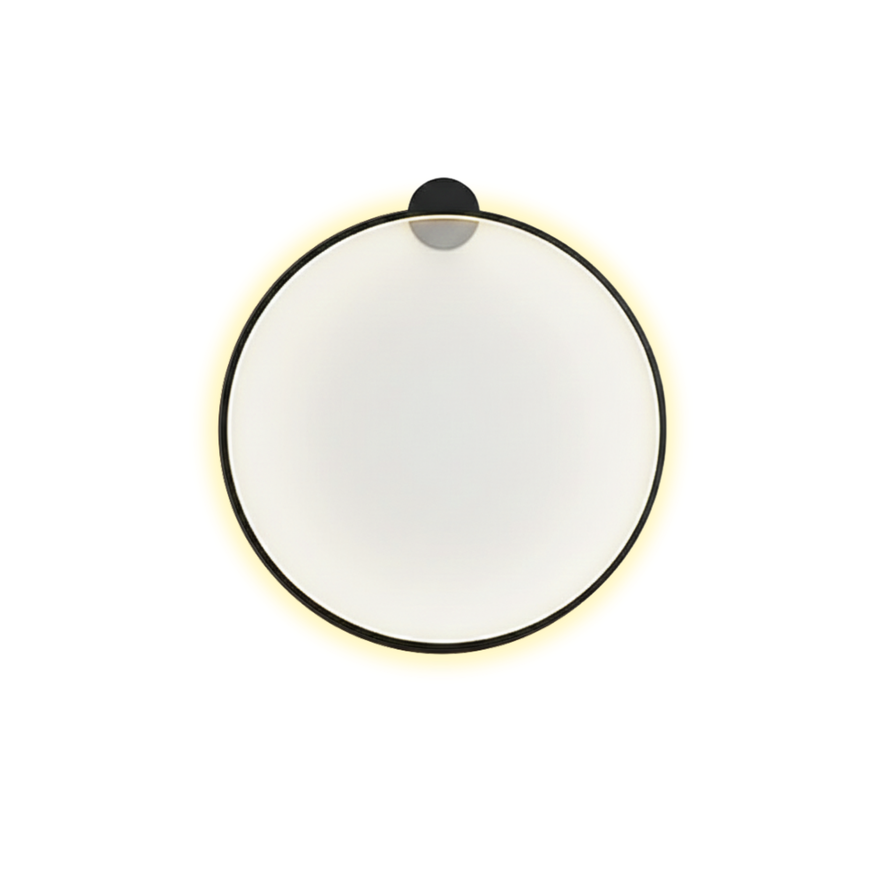 Minimalist Round LED Wall Light Black Frame Circular Wall Sconce