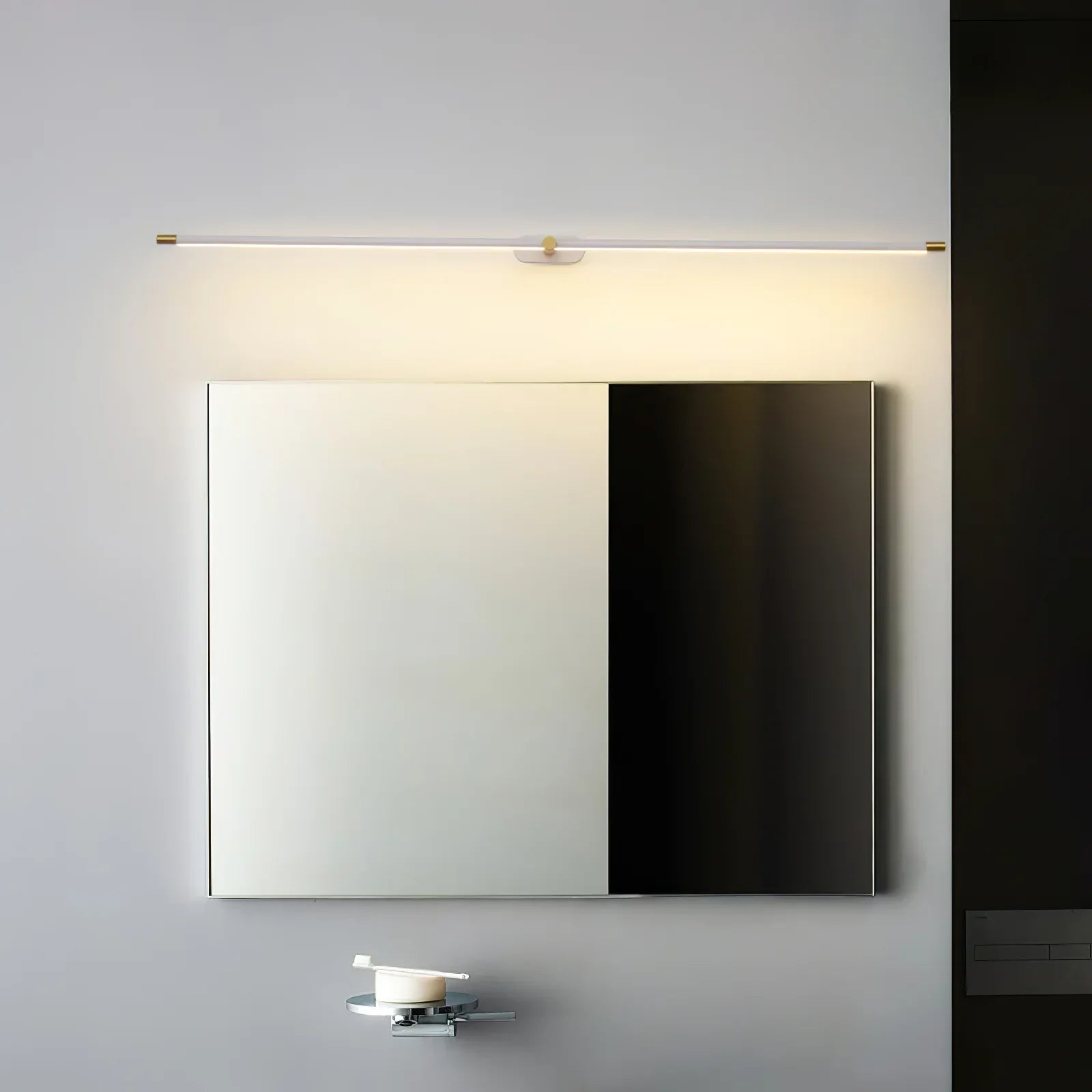 Minimalist Slim Linear LED Wall Light In Black Gold And White