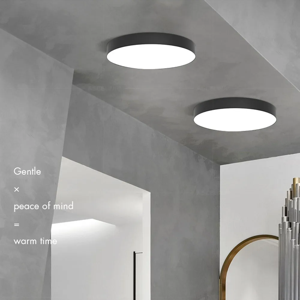 Minimalist Slim Round LED Flush Mount Ceiling Light
