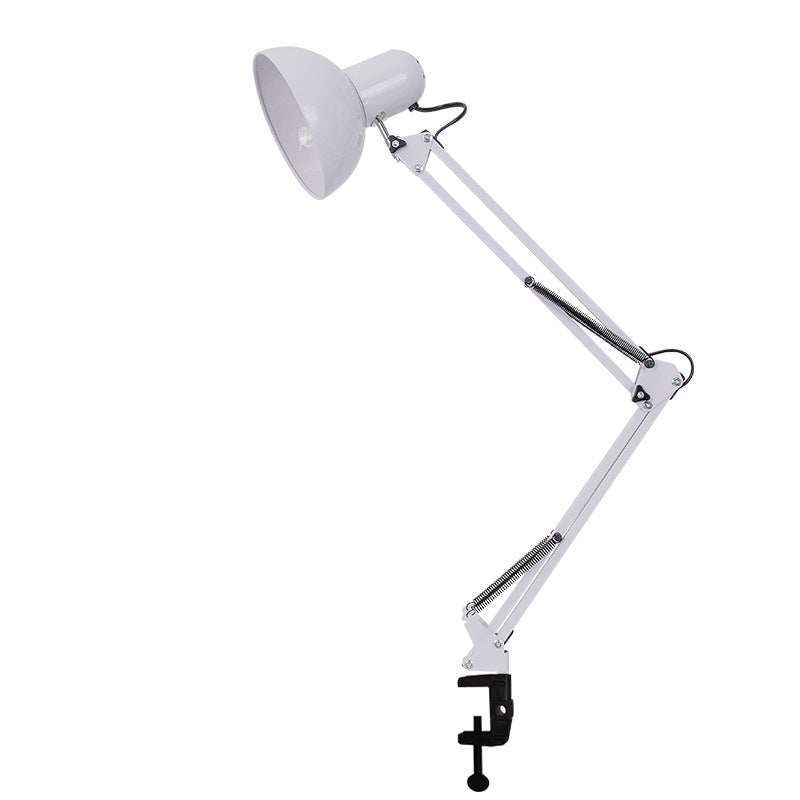 Modern Adjustable Swing Arm Clip On Metal LED Desk Table Lamp