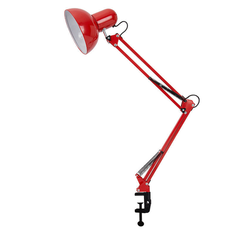 Modern Adjustable Swing Arm Clip On Metal LED Desk Table Lamp