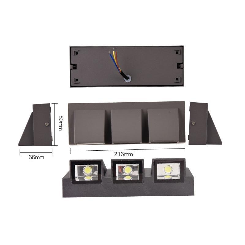 Modern Black Metal LED Outdoor Wall Light