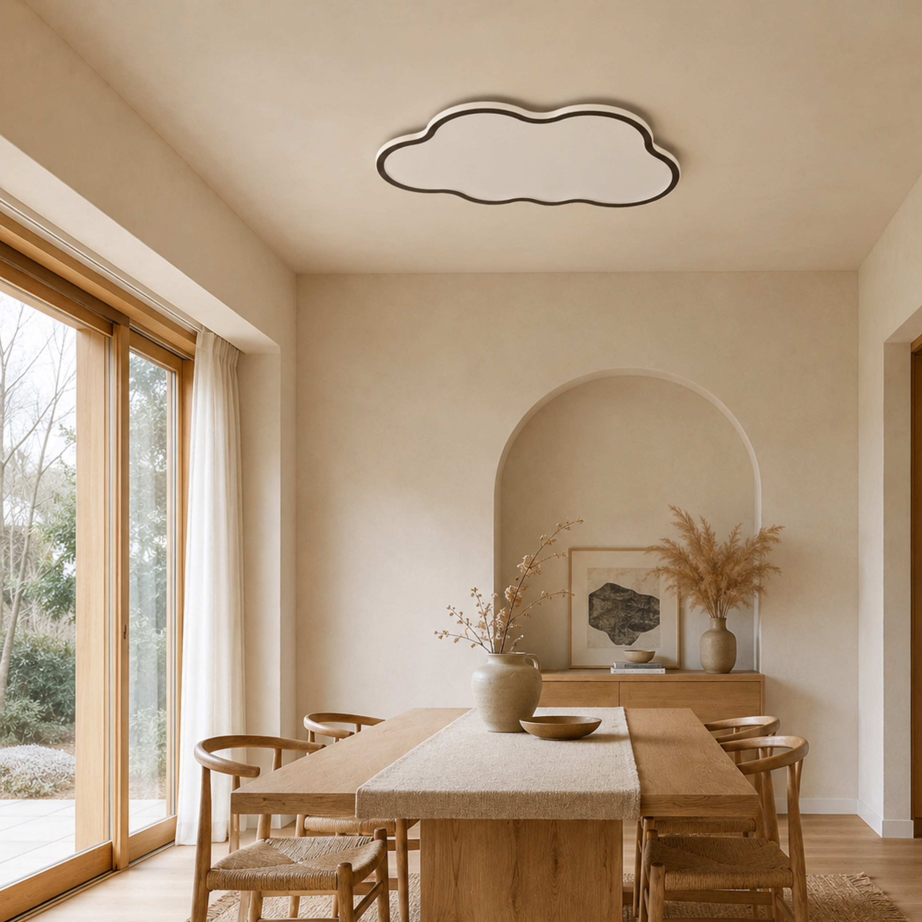 Modern Cloud Shaped Flush Mount Ceiling Light