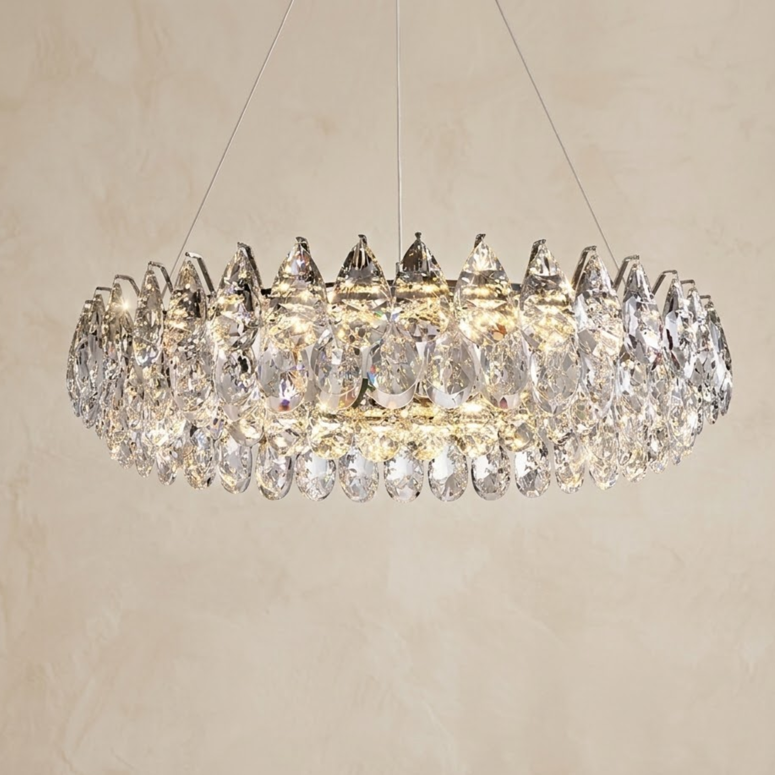 Modern Crystal Ring Chandelier Pendant Light