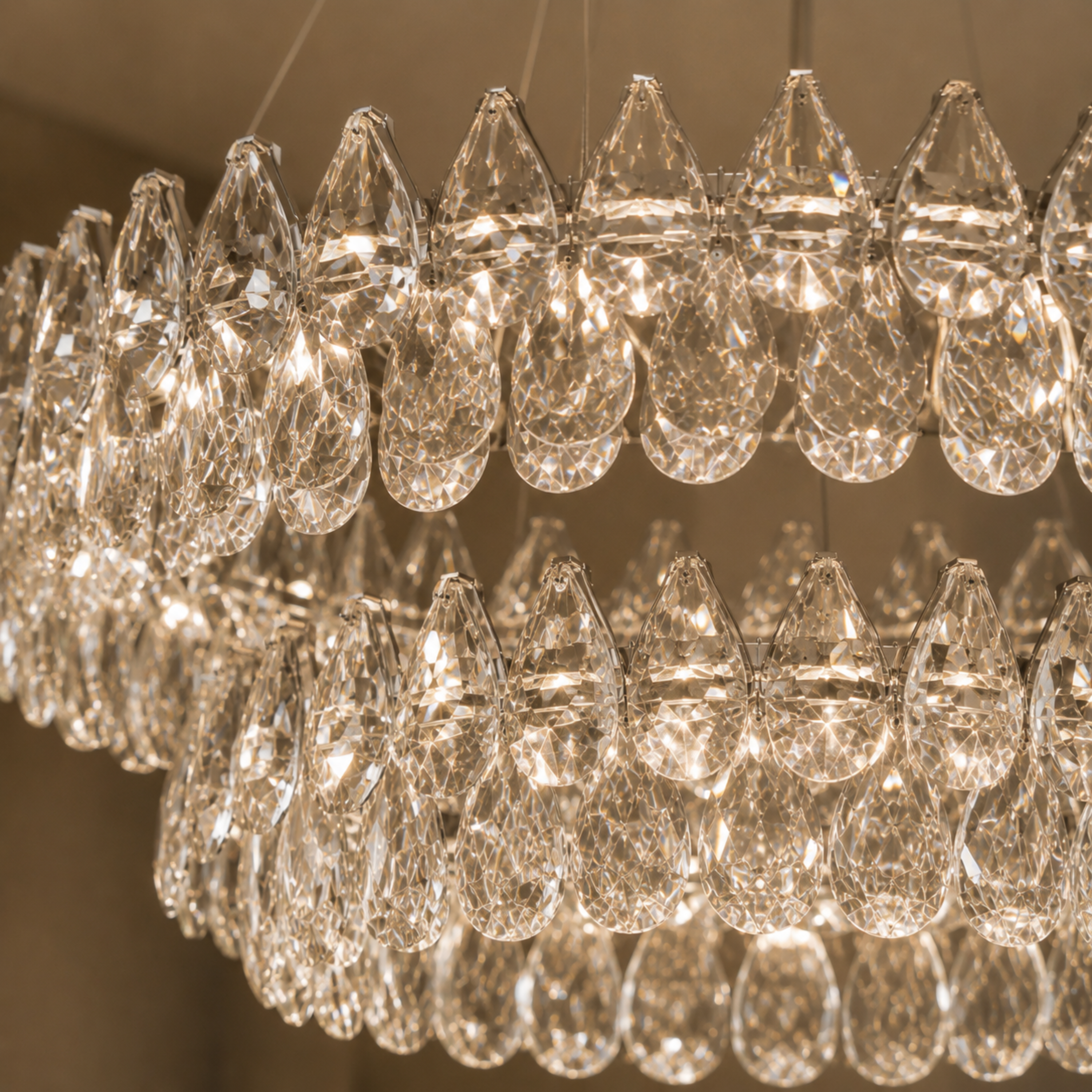 Modern Crystal Ring Chandelier Pendant Light