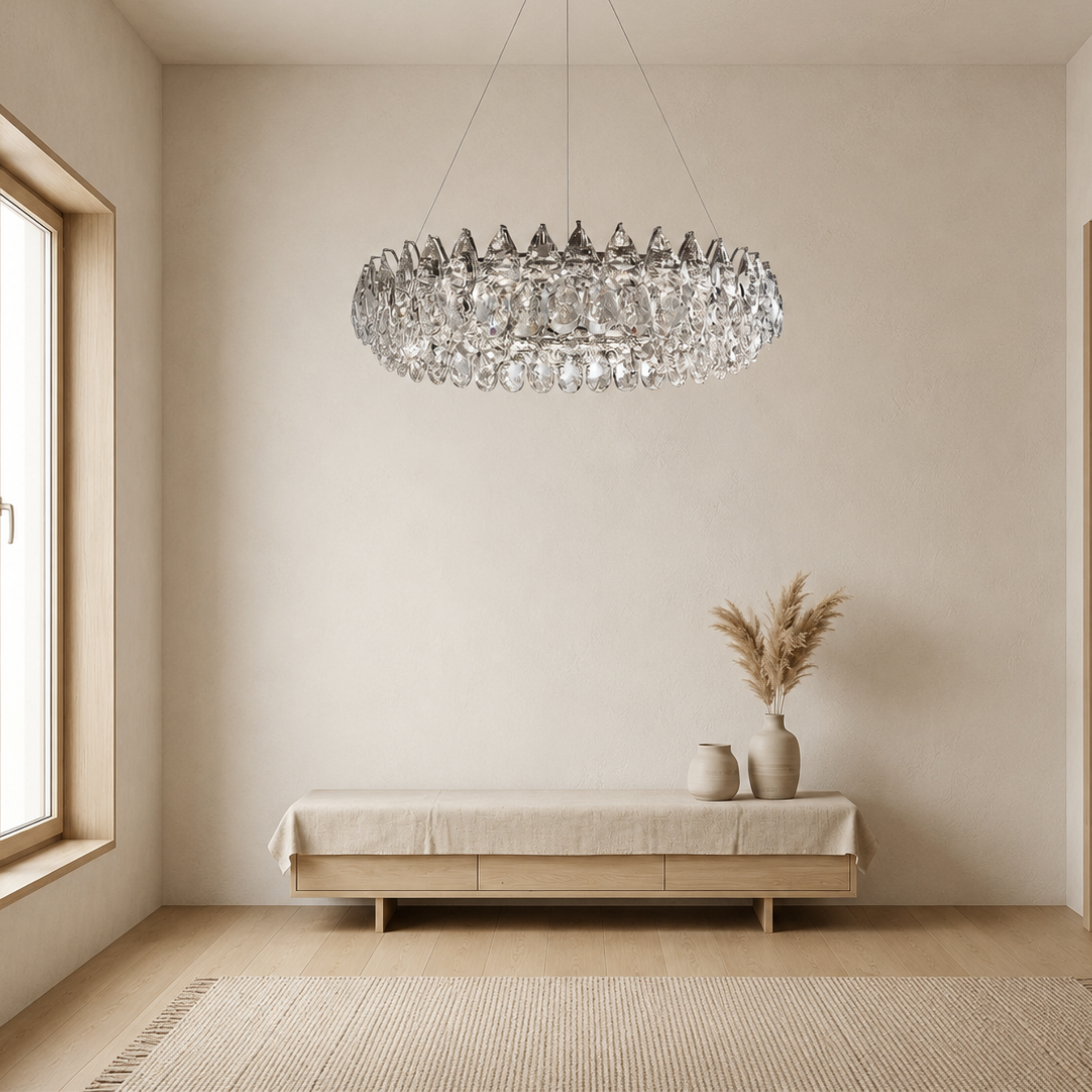Modern Crystal Ring Chandelier Pendant Light