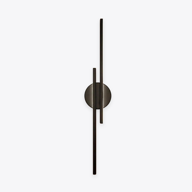 Modern Disc and Linear Rod LED Wall Light Minimalist Metal Wall Sconce