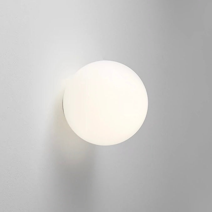 Modern Frosted Glass Globe LED Wall Sconce Light