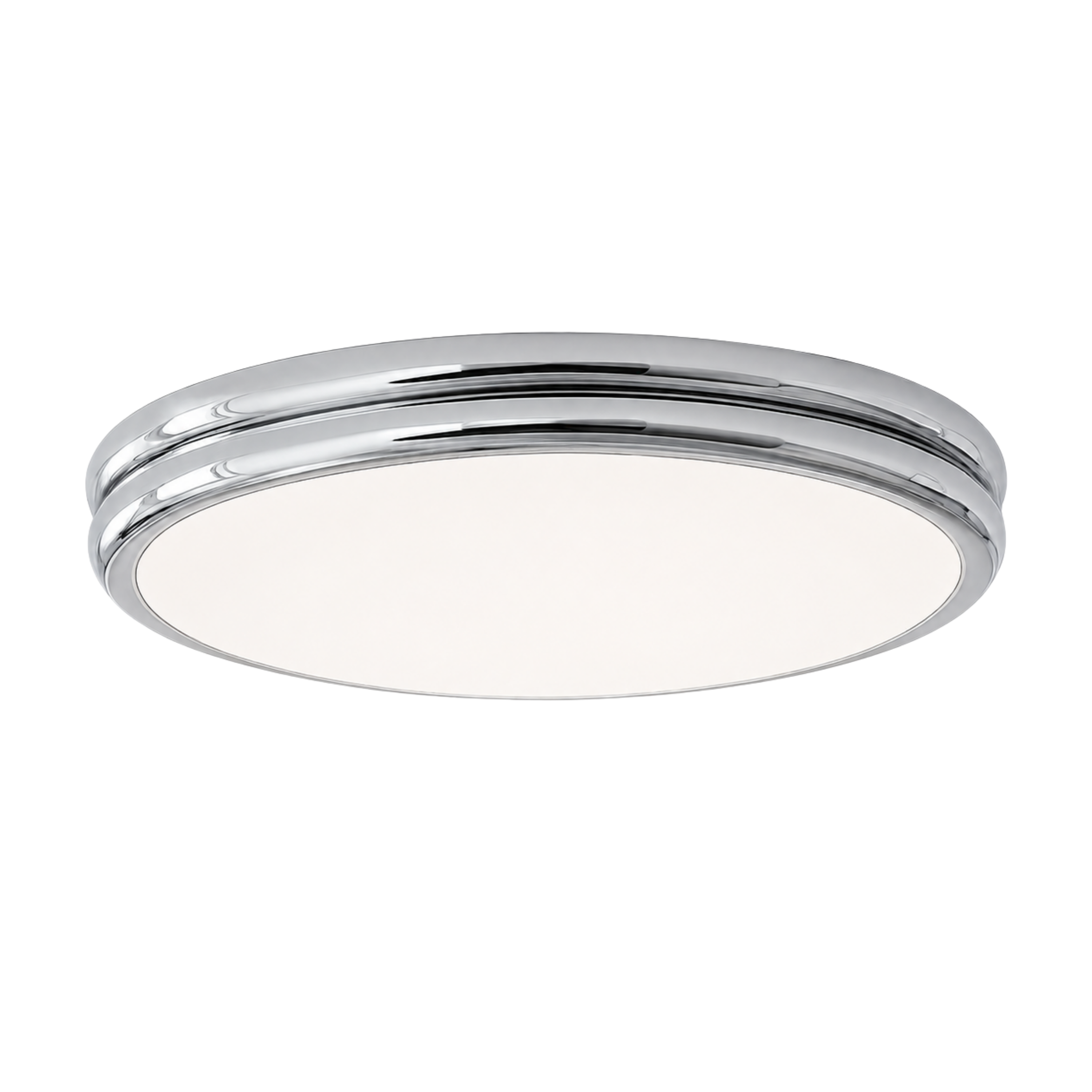 Modern Glossy Round LED Flush Mount Ceiling Light
