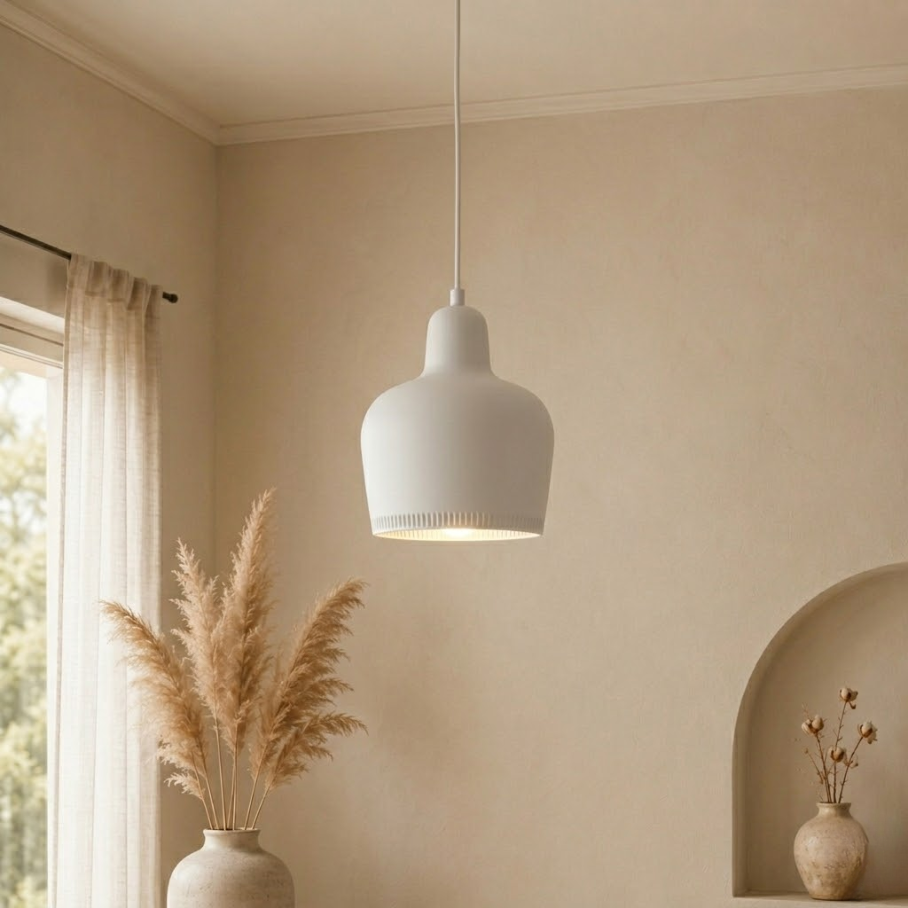 Modern Gold Bell Shaped Metal LED Pendant Light