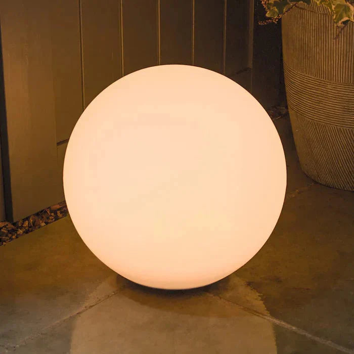 Modern PE Globe Ball LED Rechargeable Outdoor Garden Light