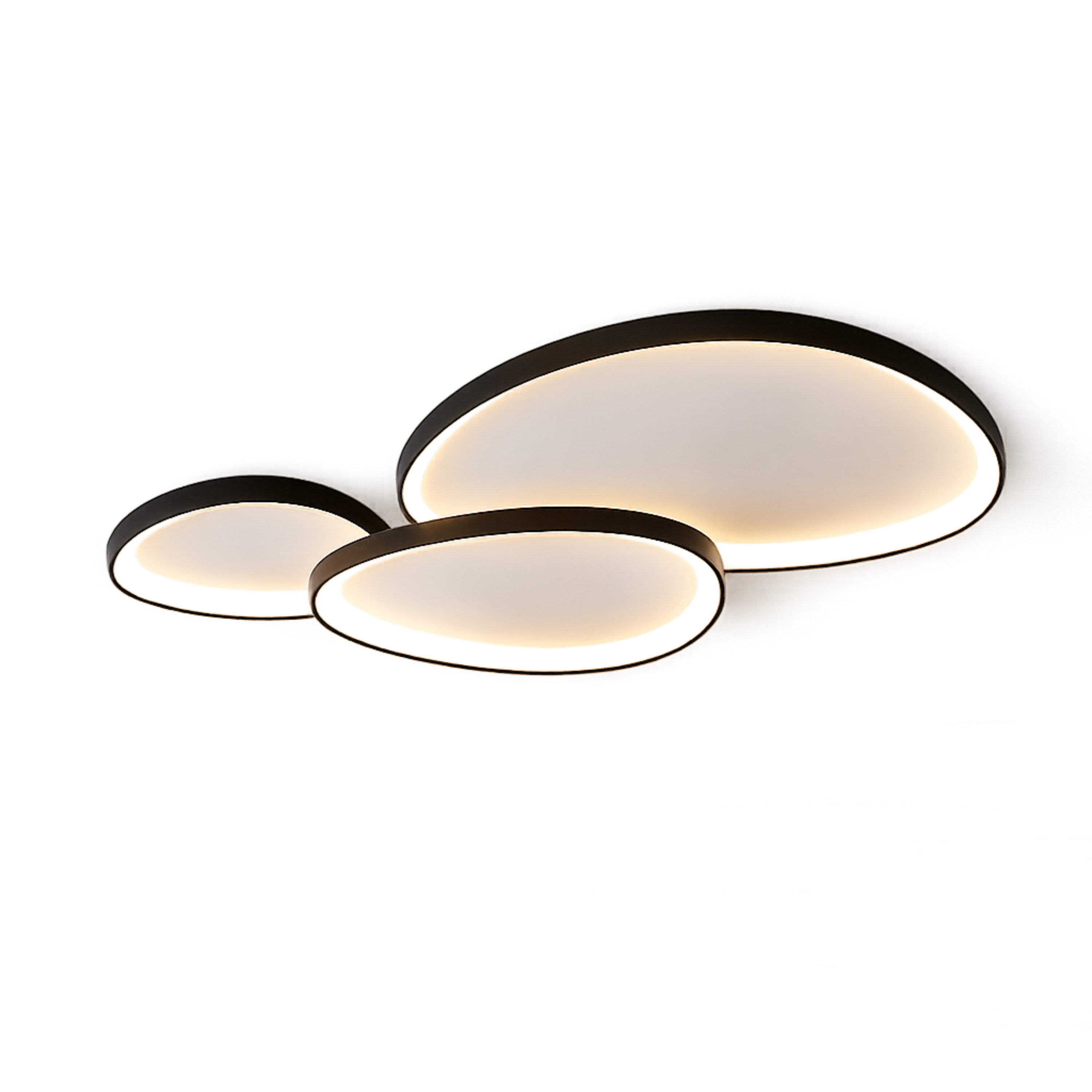 Modern Round Flush Mount Ceiling Light Three Piece Set