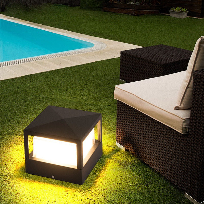 Modern Square and Round Aluminium LED Outdoor Post Top Pillar Light
