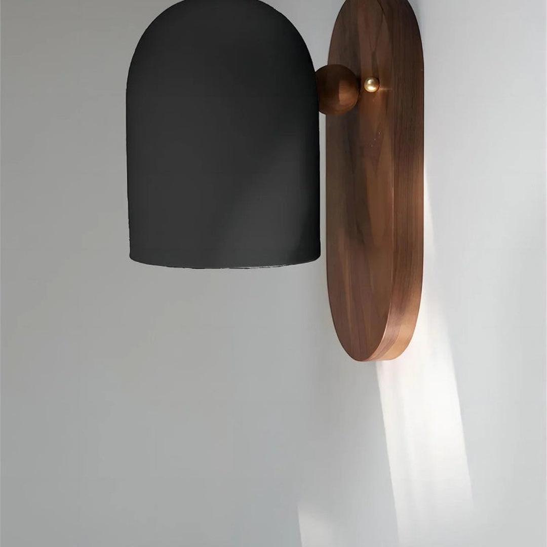 Wabi-Sabi Walnut Wood Wall Light