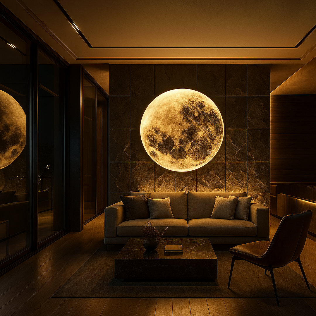 Realistic Full Moon Wall Light