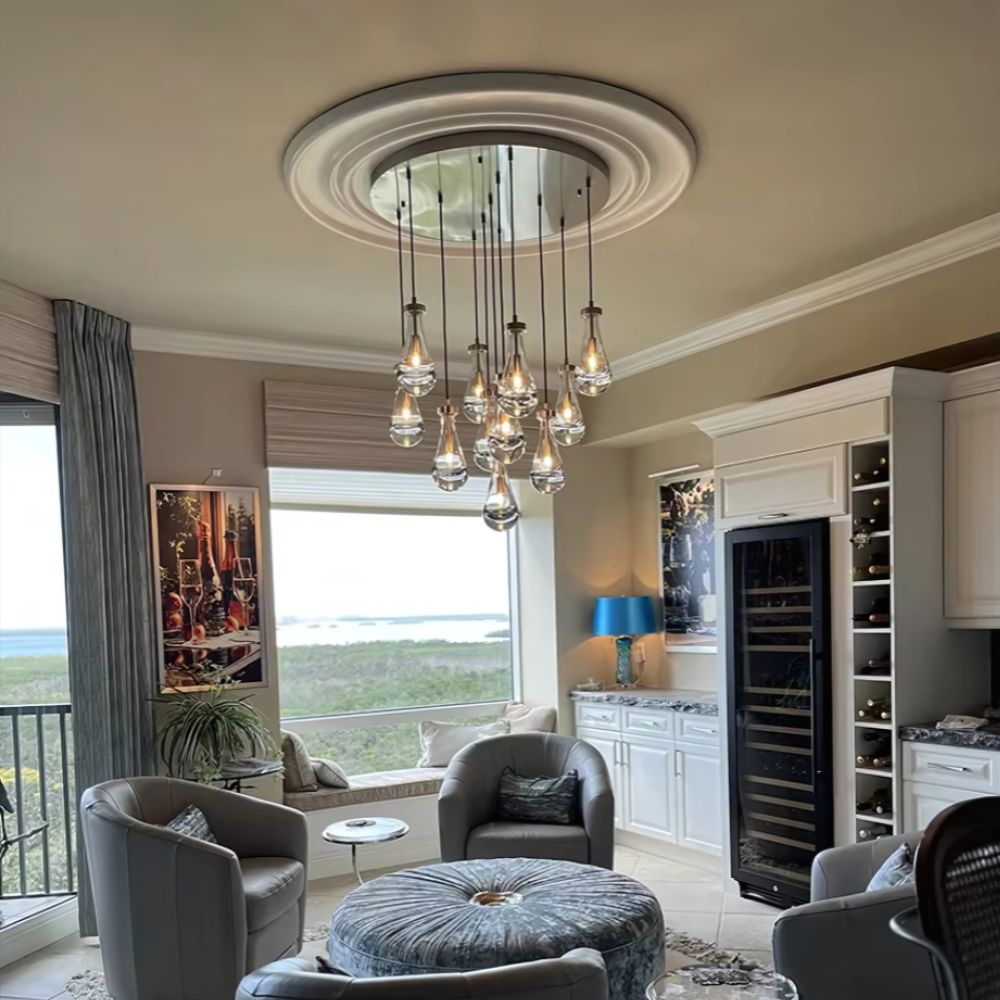 Modern Raindrop Chandelier for Foyer & Staircase