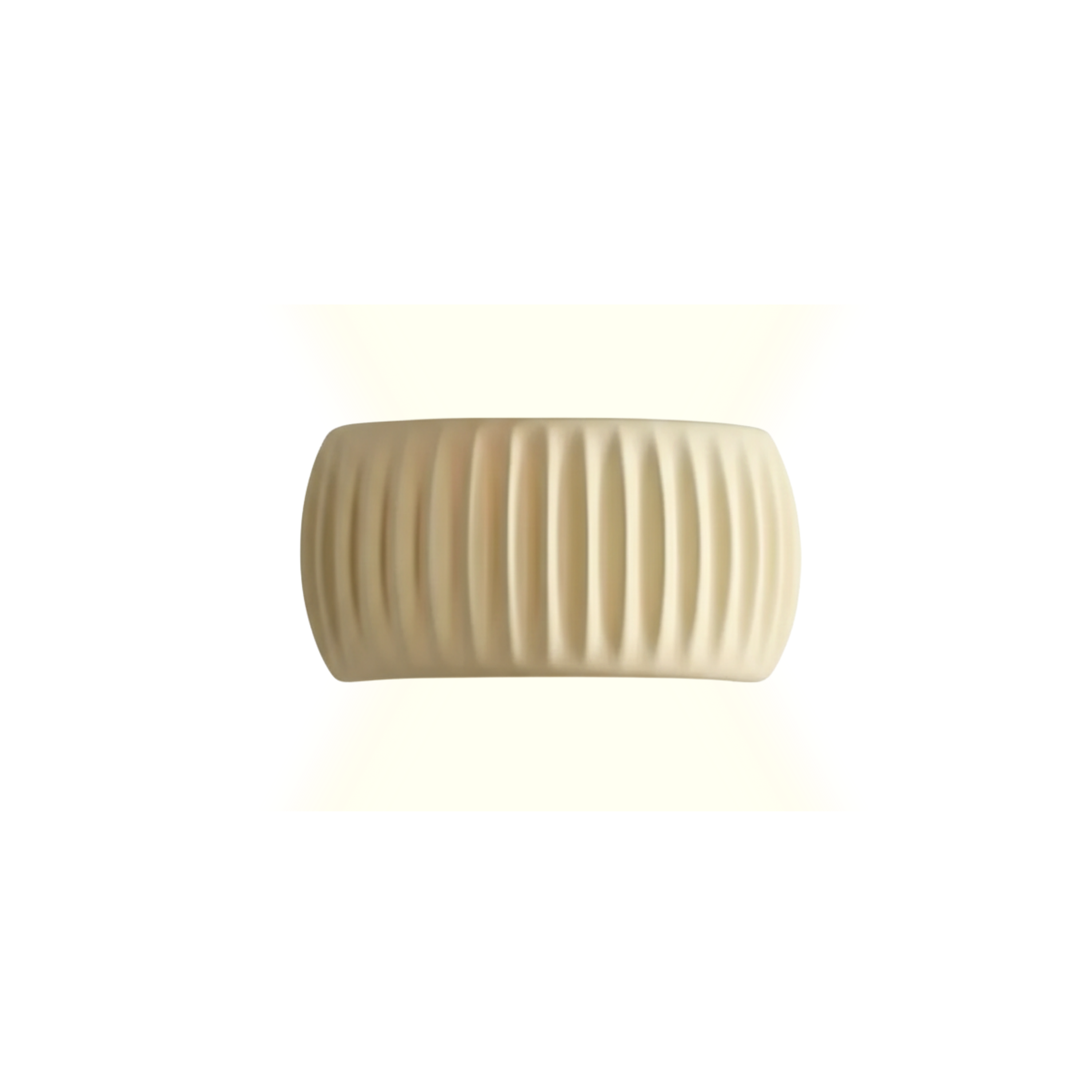 Pleated Wave Resin Wall Light with Up and Down Lighting