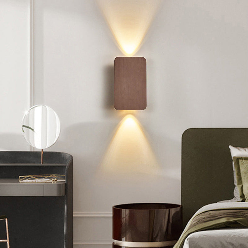 Rectangular Metal LED Indoor Wall Light Sconce Warm White