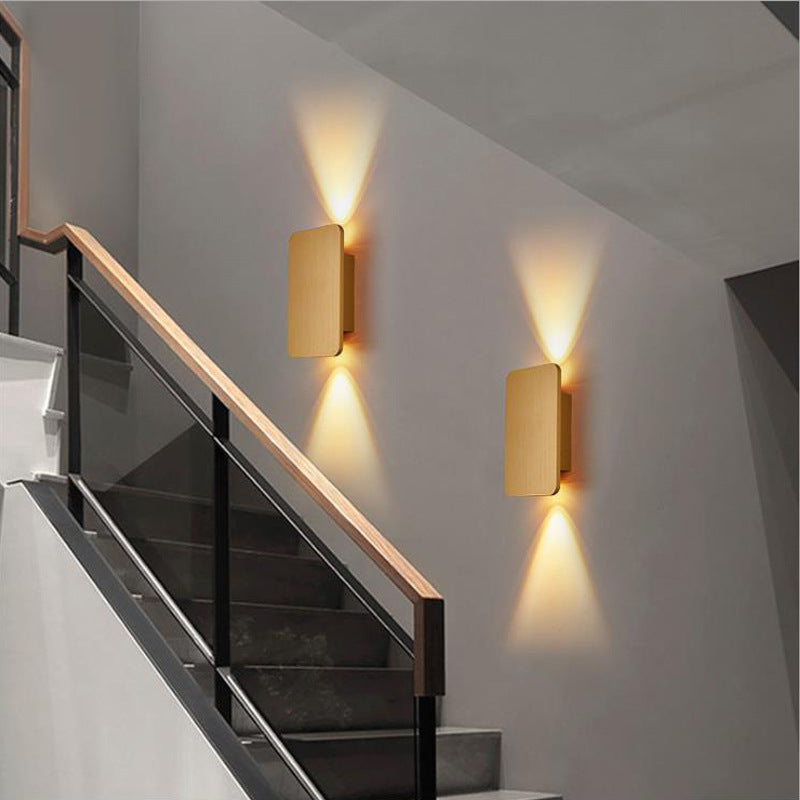 Rectangular Metal LED Indoor Wall Light Sconce Warm White