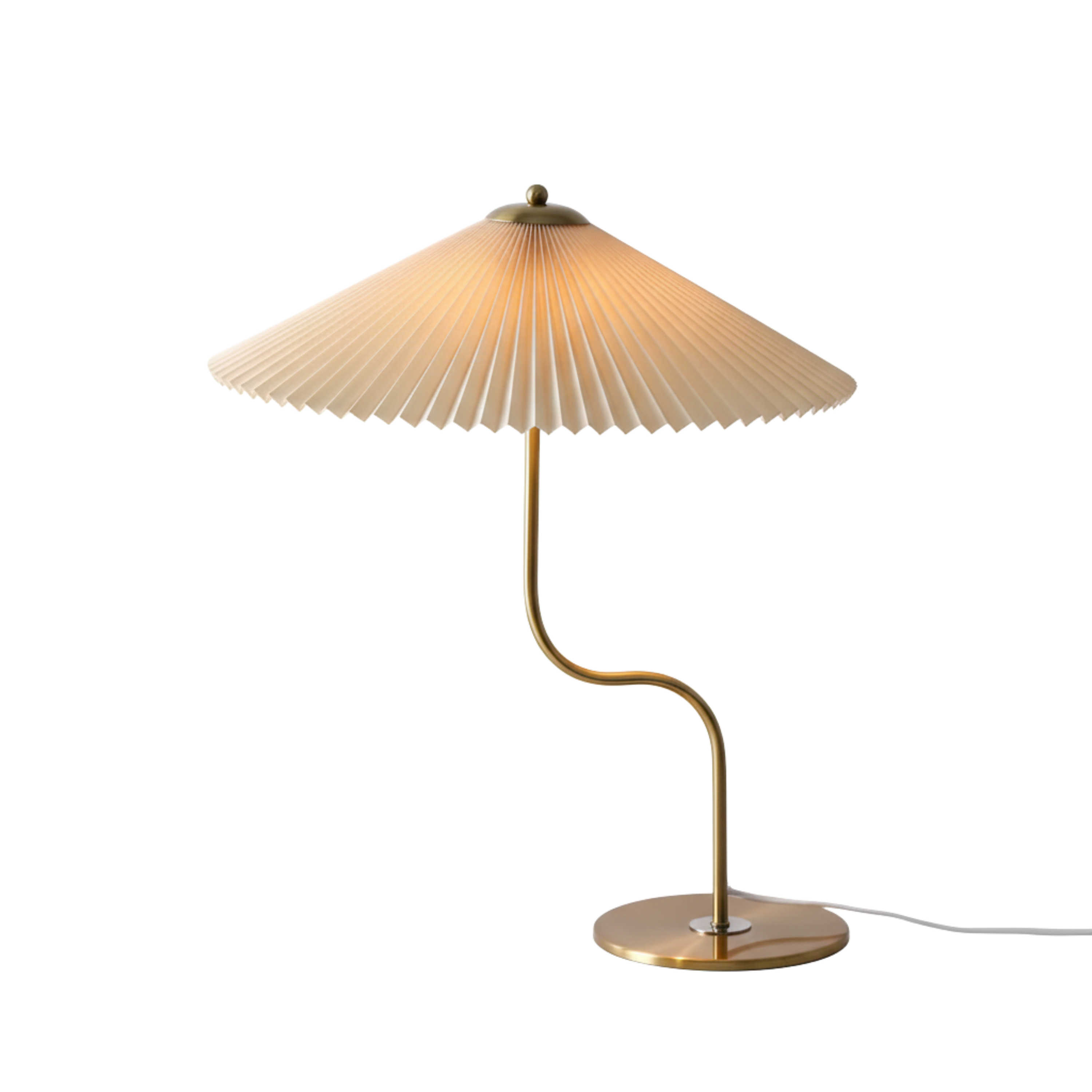 Retro Pleated Umbrella Shade Touch Dimmable Table Lamp