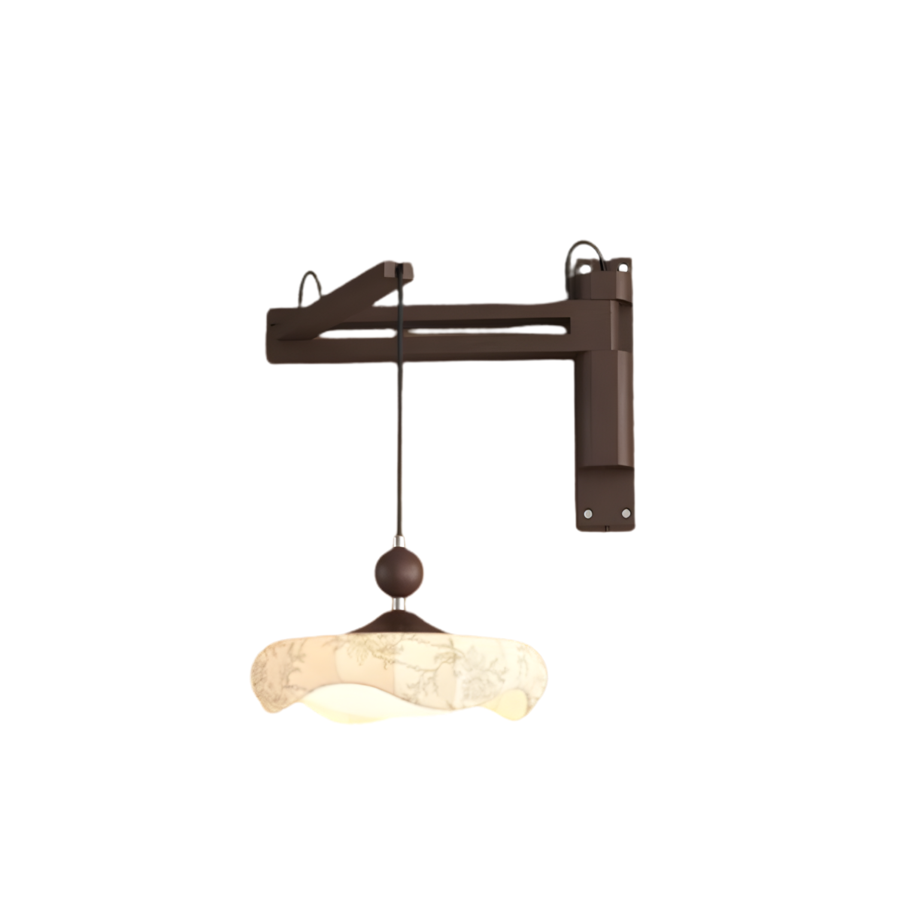 Retro Swing Arm Wall Sconce Adjustable Folding Wall Light with Fabric Shade