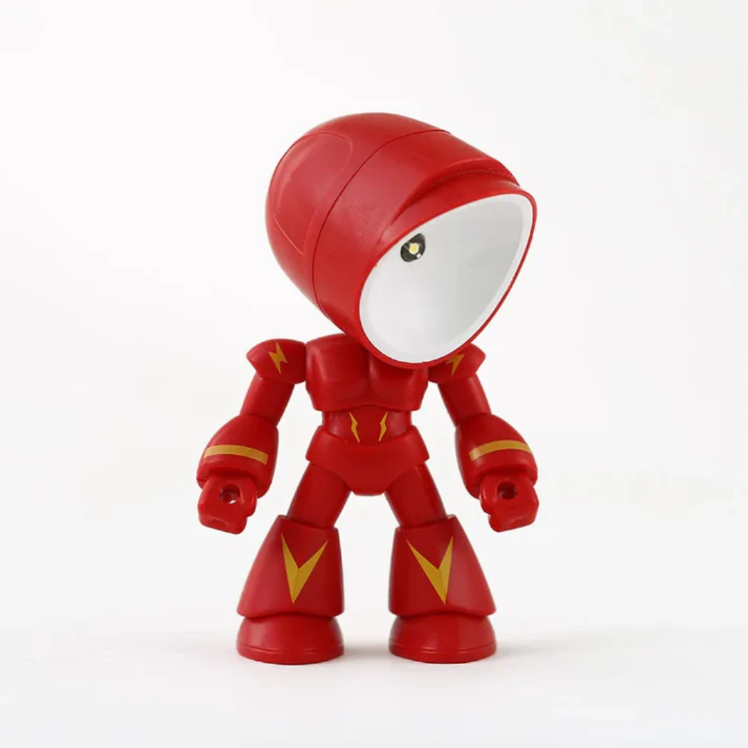 Robot Shaped Battery Operated LED Table Lamp Cordless Desk Light