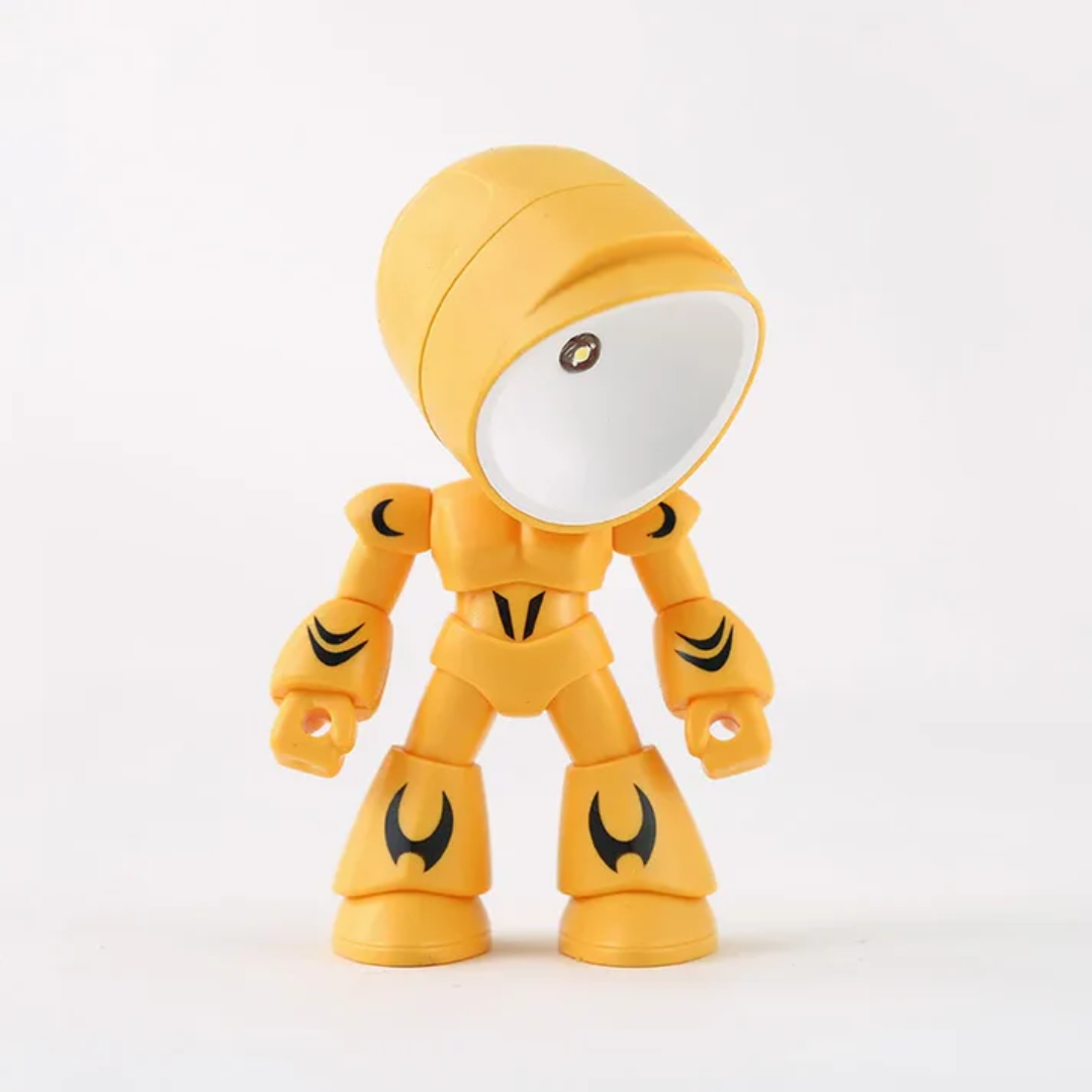 Robot Shaped Battery Operated LED Table Lamp Cordless Desk Light