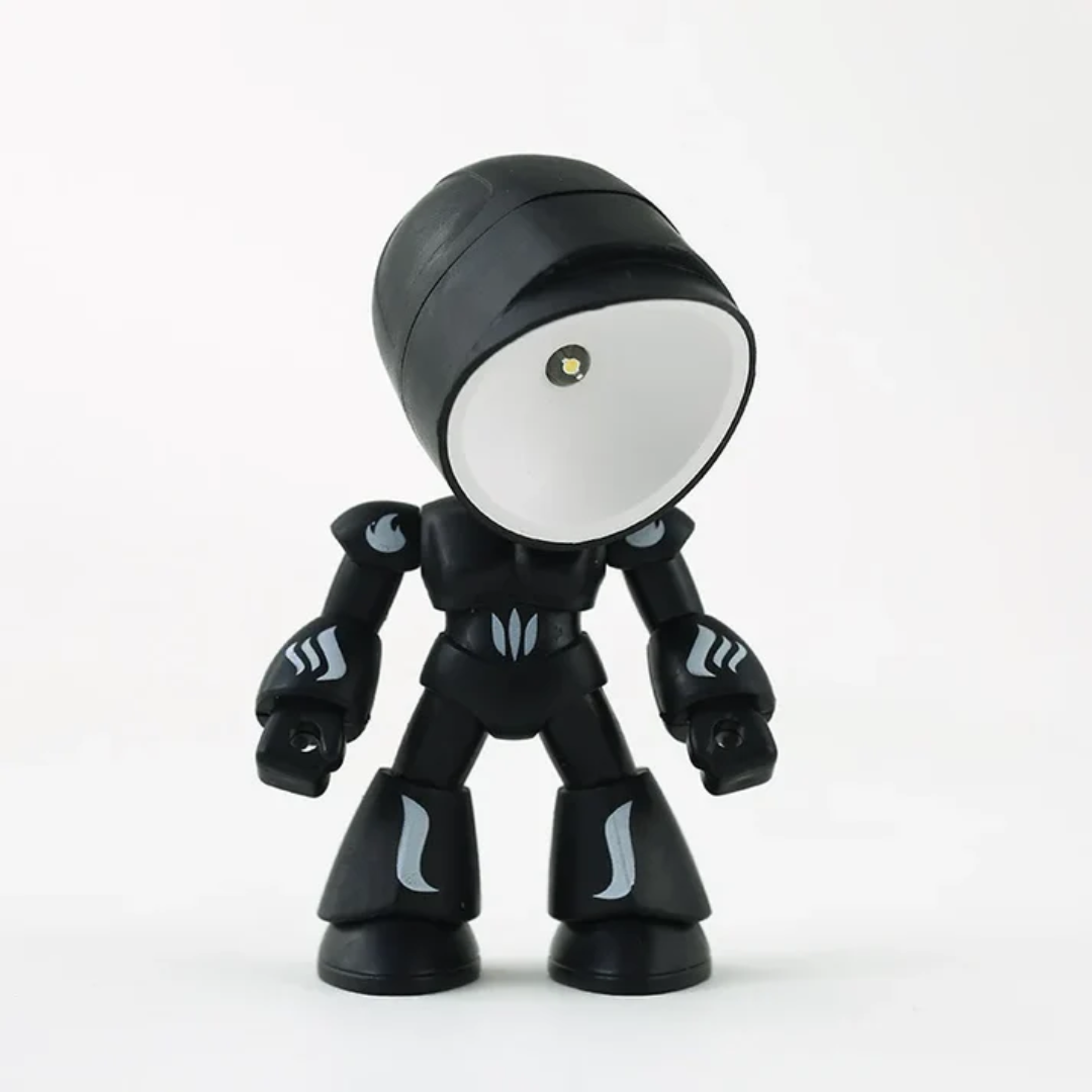 Robot Shaped Battery Operated LED Table Lamp Cordless Desk Light