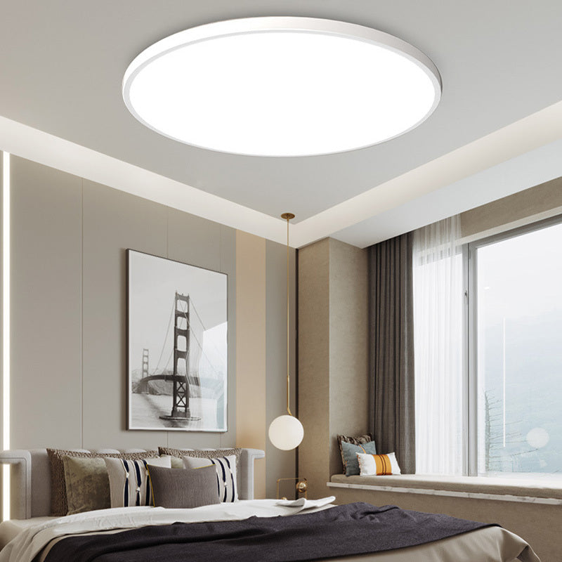 Round Slim LED Bathroom Ceiling Light IP44 White And Black