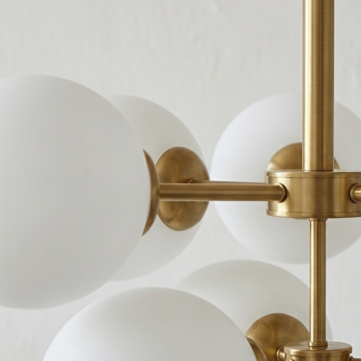Scandi Gold Glass Globe Cluster Pendant Light Chandelier