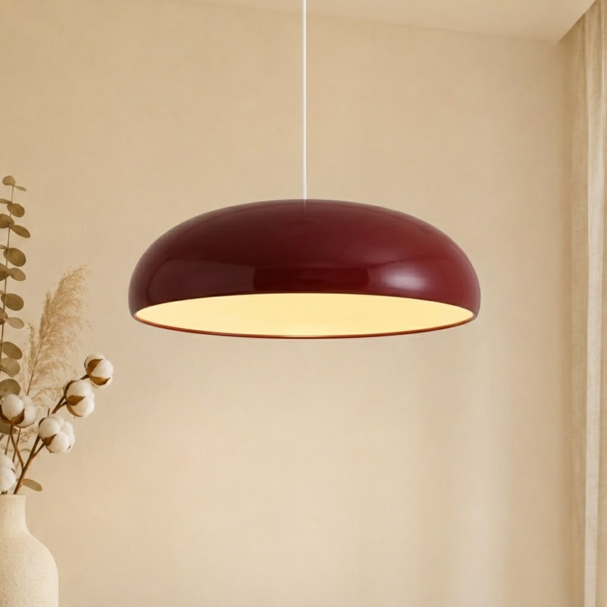 Scandi Minimalist Aluminium Dome Pendant Light