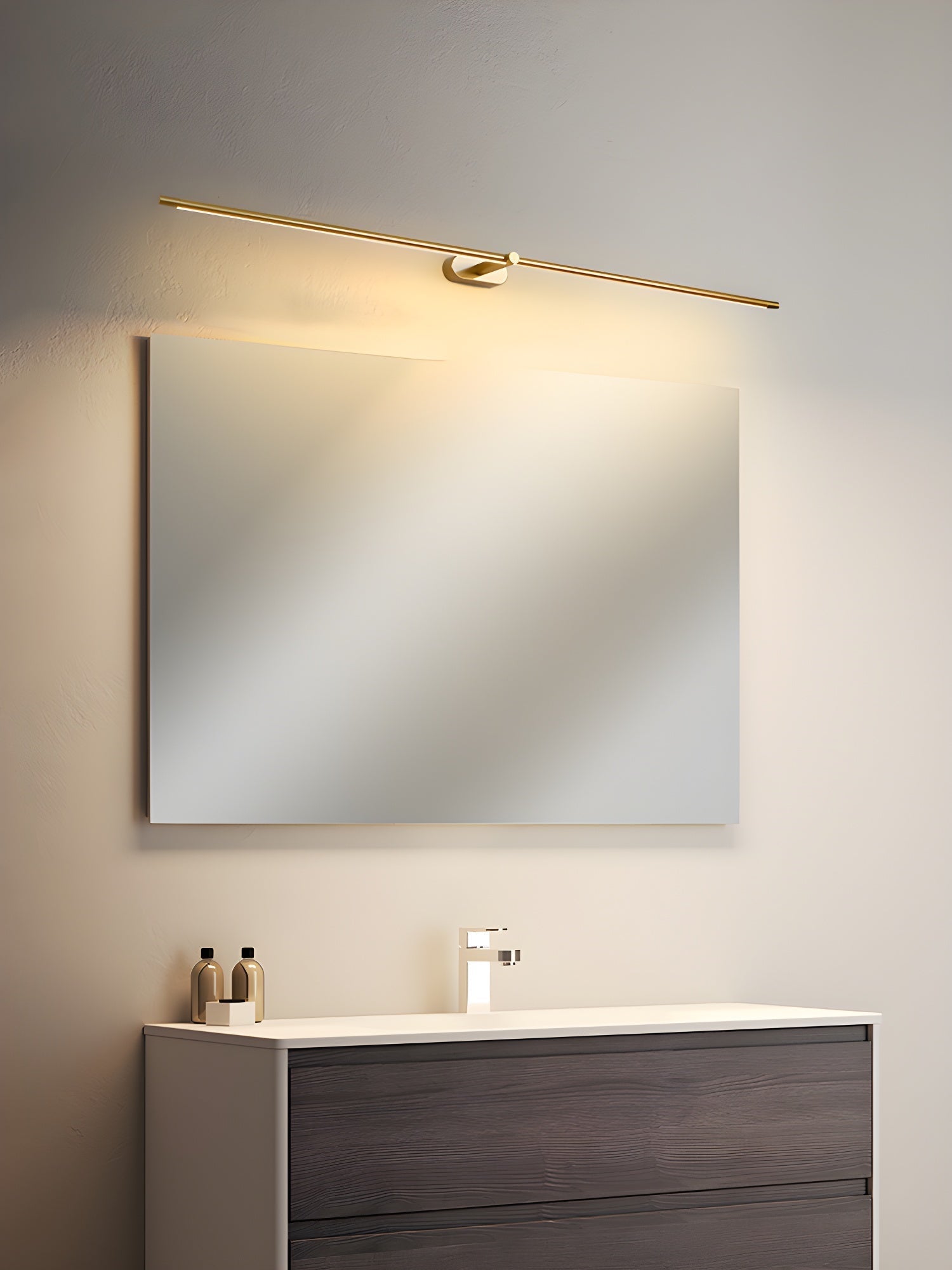 Slim Linear Rechargeable Cordless LED Wall Light Touch Sconce