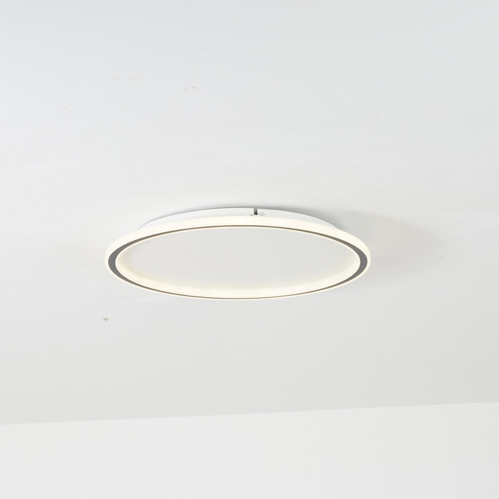 Slim Round Ring LED Flush Mount Ceiling Light Black And White
