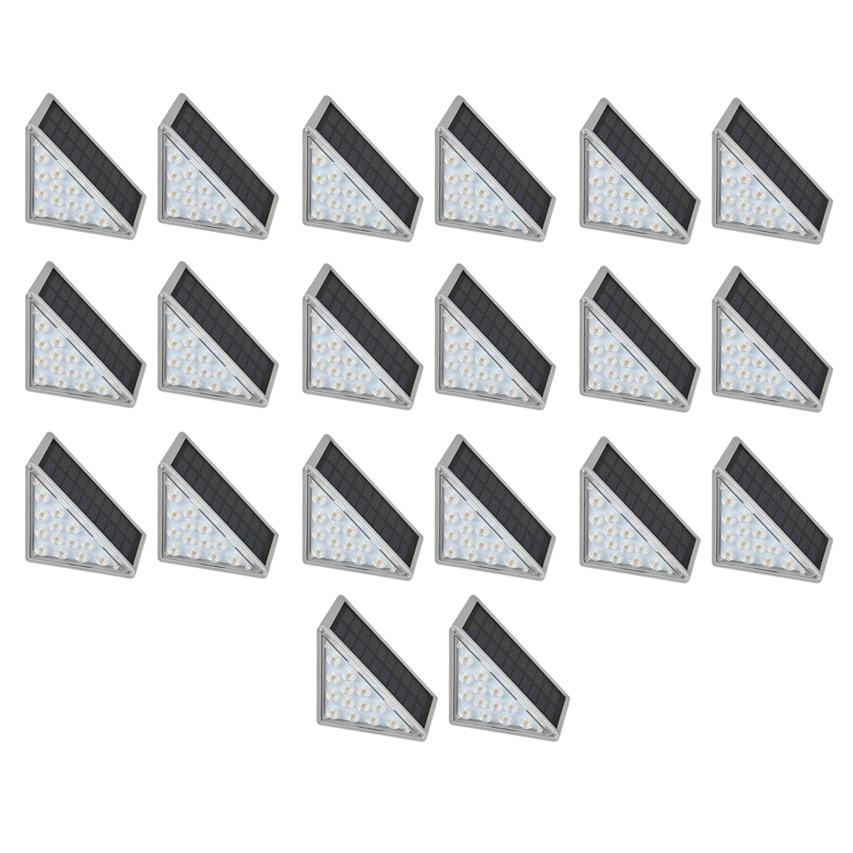 Solar LED Step Lights Outdoor Garden Stair and Path Lights Warm White