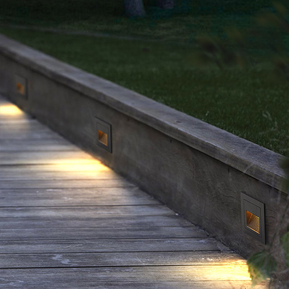 Square Metal Outdoor Deck and Step Light