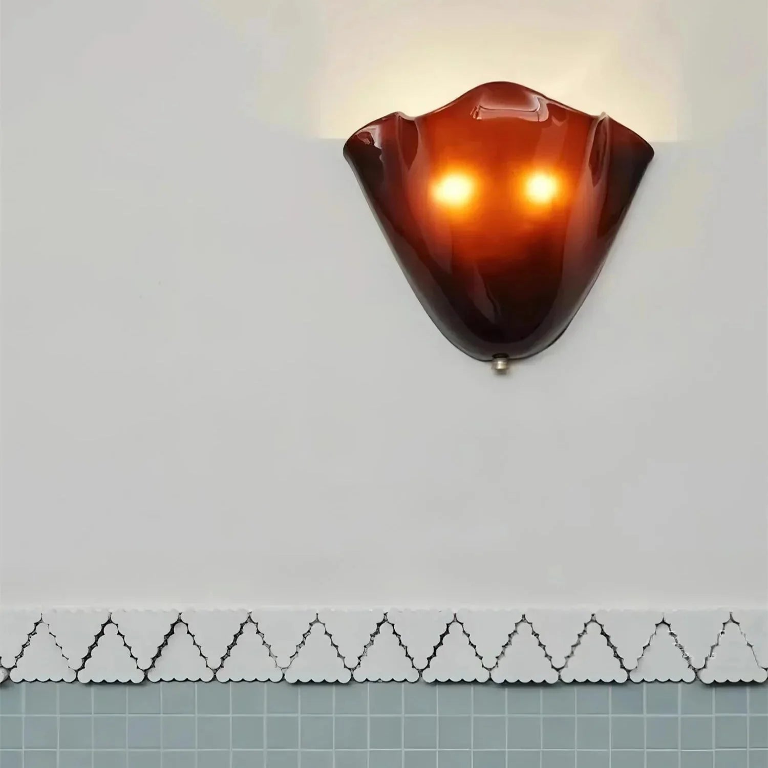 Vintage Scalloped Glass Shell Wall Sconce E14 Wall Light