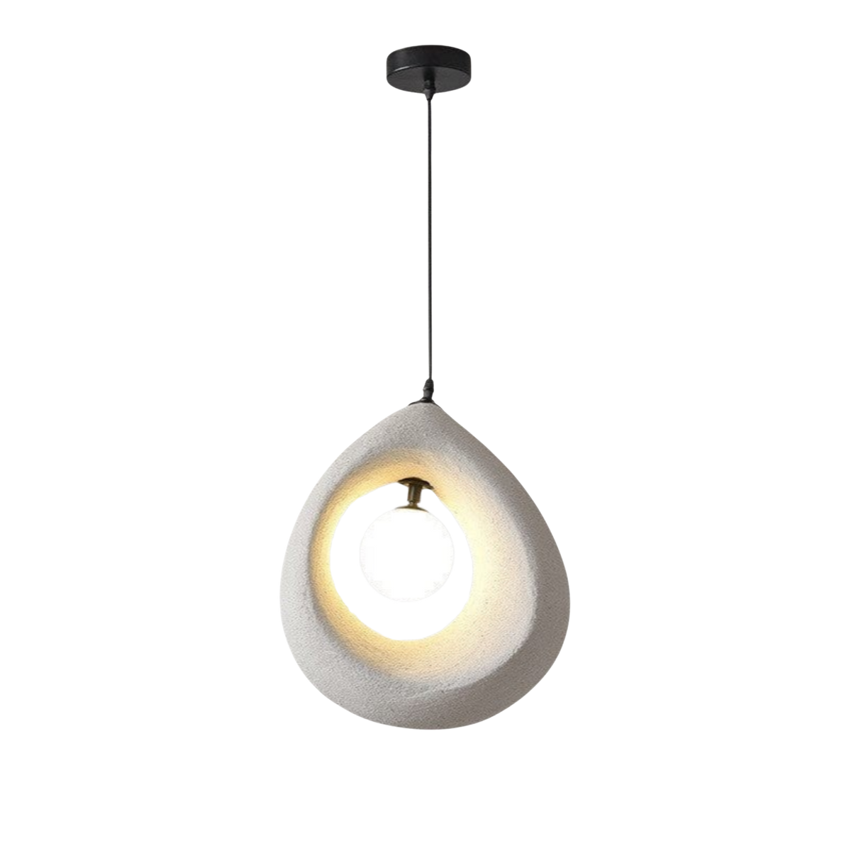 Wabi Sabi Japandi Sculptural Teardrop Pendant Light